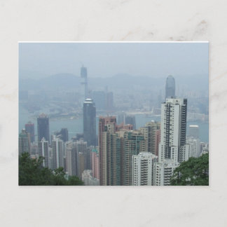 Postal Vista de Hong Kong desde el pico