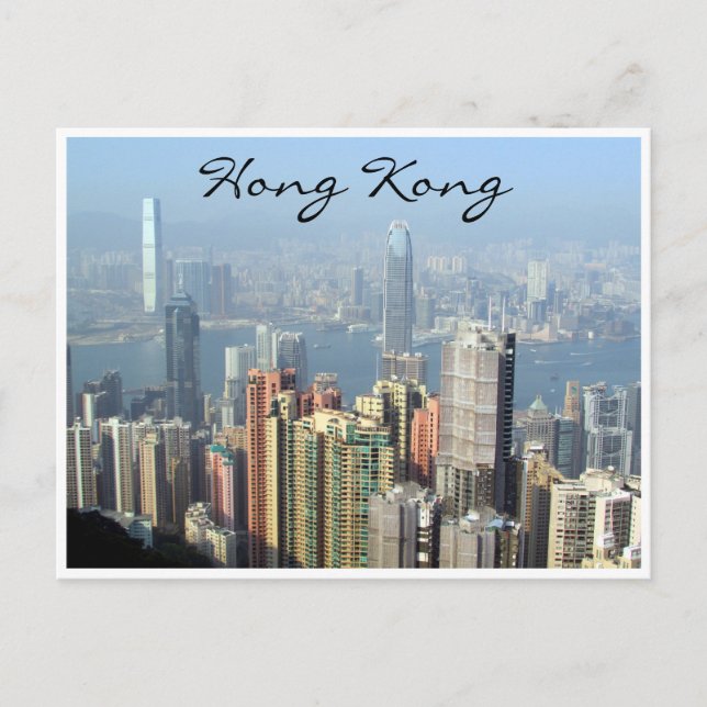 Postal vista de isla de hong kong (Anverso)