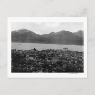 Postal Vista de Juneau, Alaska y S.S. Burnside en