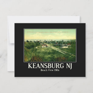 Postal Vista de Keansburg NJ de la playa de los años 1910