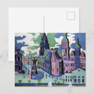 Postal Vista de Kirchner de Dresden Schlossplatz Arte Fin