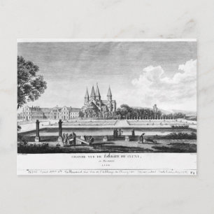 Postal Vista de la abadía de Cluny