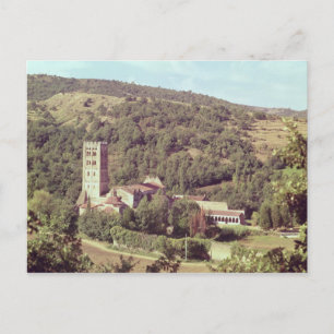 Postal Vista de la abadía y la torre de la iglesia