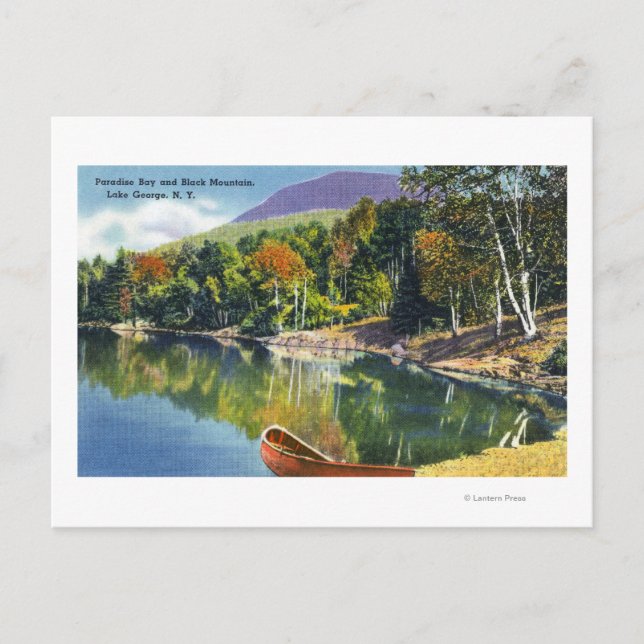 Postal Vista de la Bahía del Paraíso y la Montaña Negra d (Anverso)