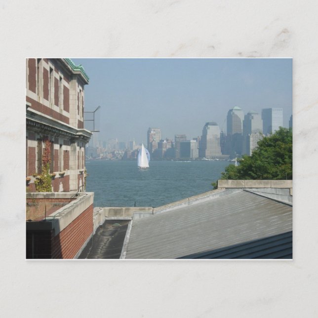 Postal Vista de la bahía desde Nueva York (Anverso)