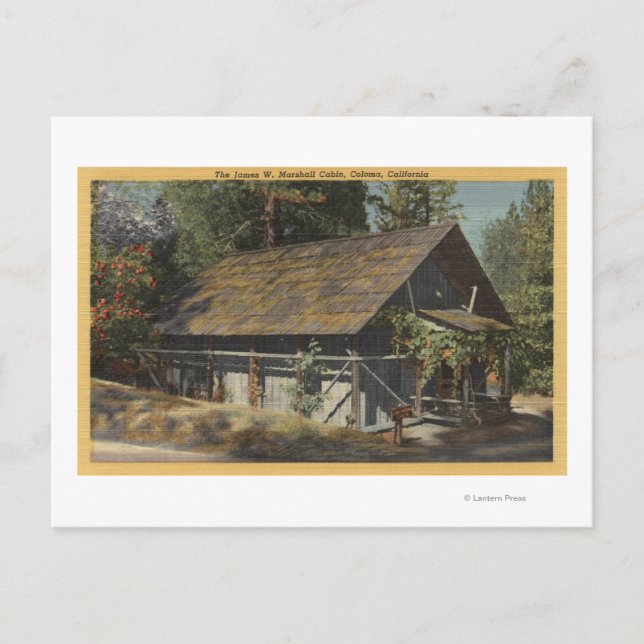 Postal Vista de la cabina de James W. Marshall (Anverso)