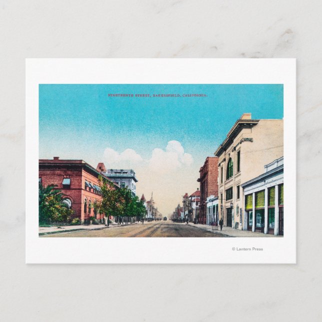 Postal Vista de la calle 19Bakersfield, CA (Anverso)