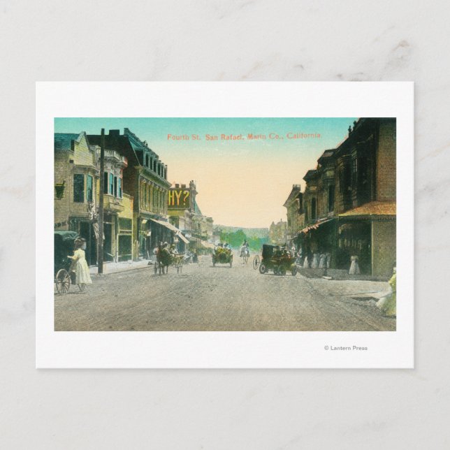 Postal Vista de la calle IV # 2San Rafael, CA (Anverso)