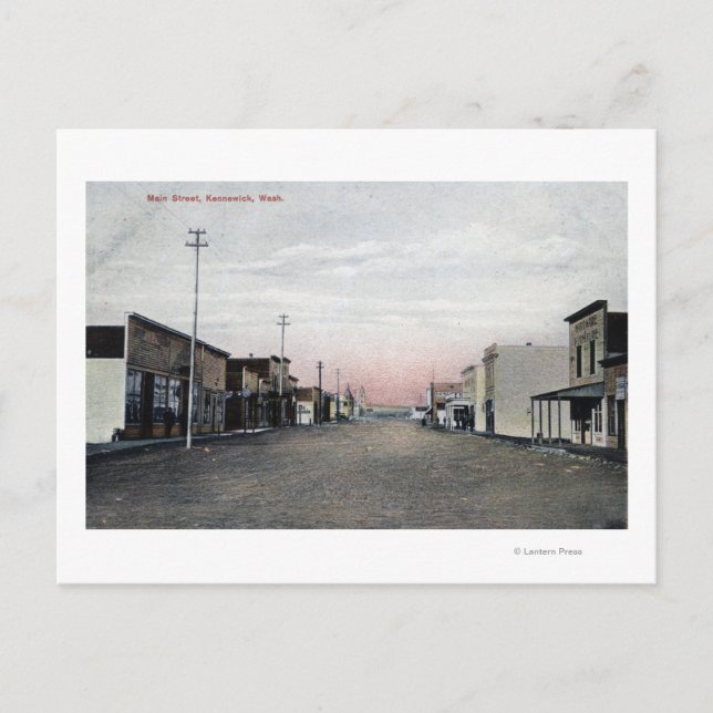 Postal Vista de la calle principal (Anverso)