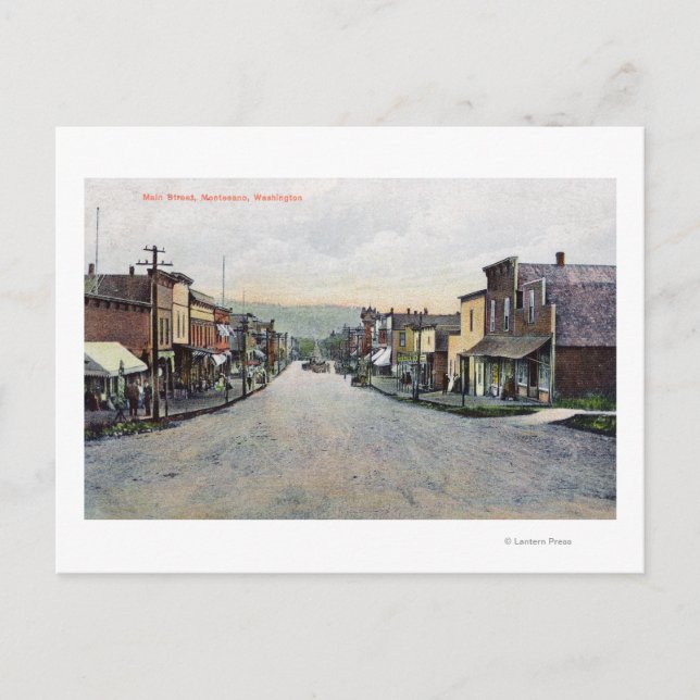 Postal Vista de la calle principal 2 (Anverso)