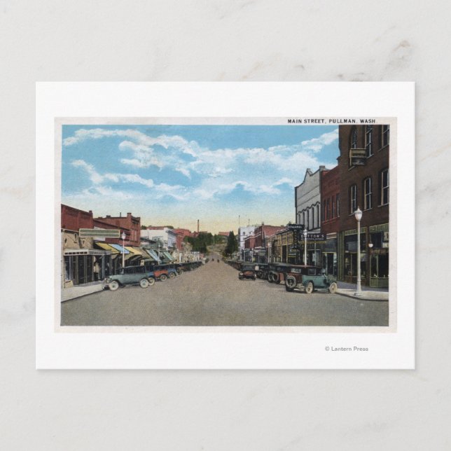 Postal Vista de la calle principal 3 (Anverso)