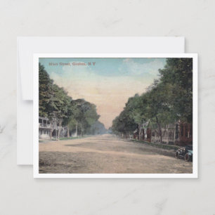 Postal Vista de la calle principal Goshen NY de los años