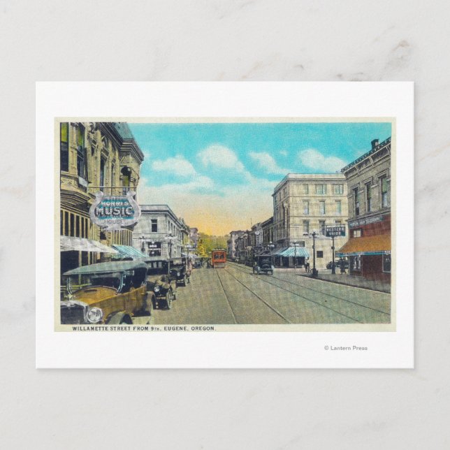 Postal Vista de la calle Willamette (Anverso)