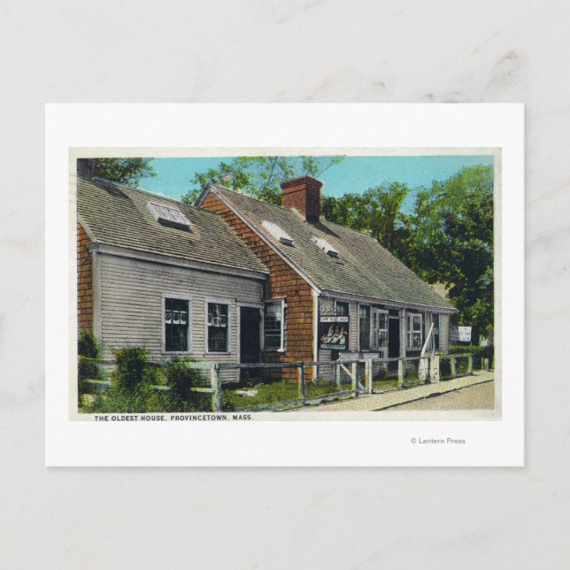 Postal Vista de la casa más antigua de la ciudad (Anverso)