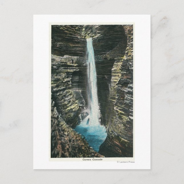 Postal Vista de la cascada de Cavern (Anverso)