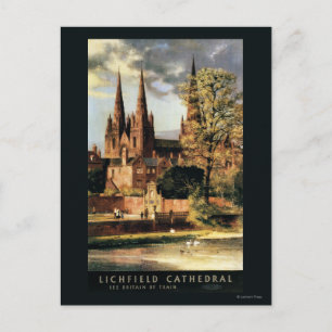 Postal Vista de la Catedral de Lichfield
