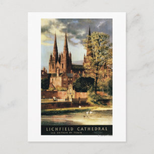 Postal Vista de la catedral de Lichfield
