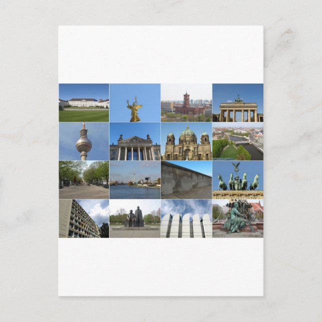 Postal Vista de la ciudad de Berlín en Alemania (Anverso)