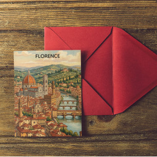Postal Vista de la ciudad de Florencia Italia Toscana Vin