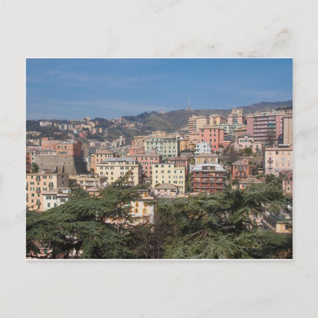 Postal Vista de la ciudad de Génova (Anverso)