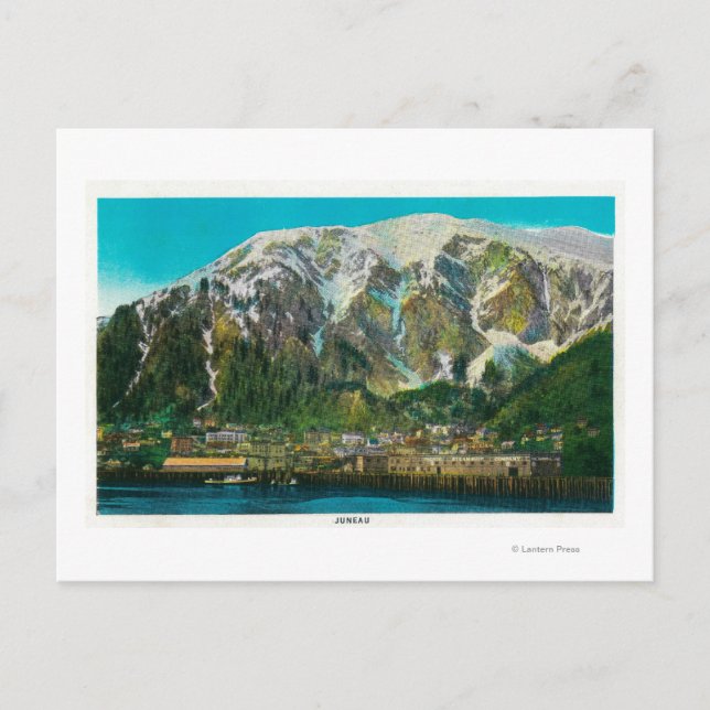 Postal Vista de la ciudad de Juneau, AlaskaJuneau, AK (Anverso)