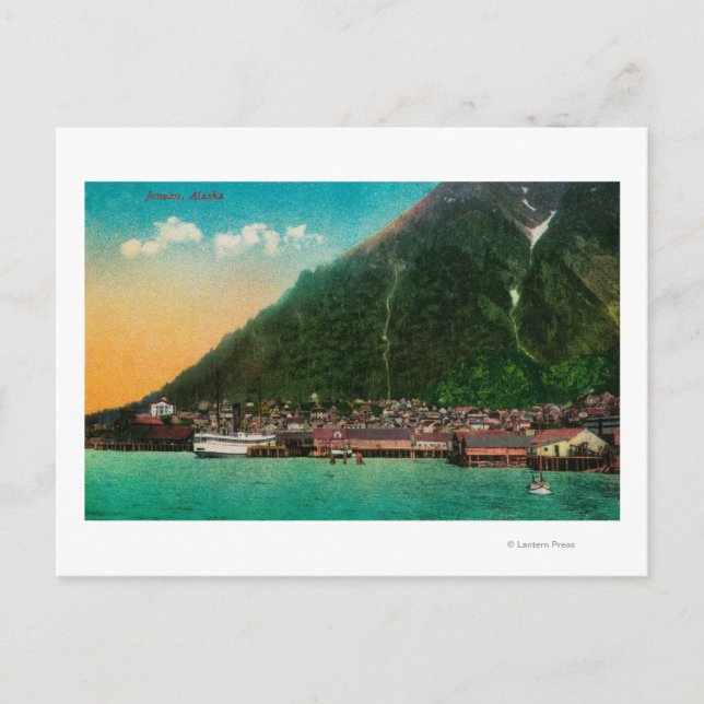 Postal Vista de la ciudad de Juneau, AlaskaJuneau, AK 2 (Anverso)