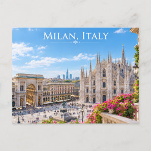 Postal Vista de la ciudad de la Catedral del Duomo