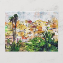 Postal Vista de la ciudad de Las Palmas de Gran Canaria.