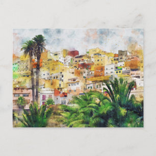Postal Vista de la ciudad de Las Palmas de Gran Canaria.