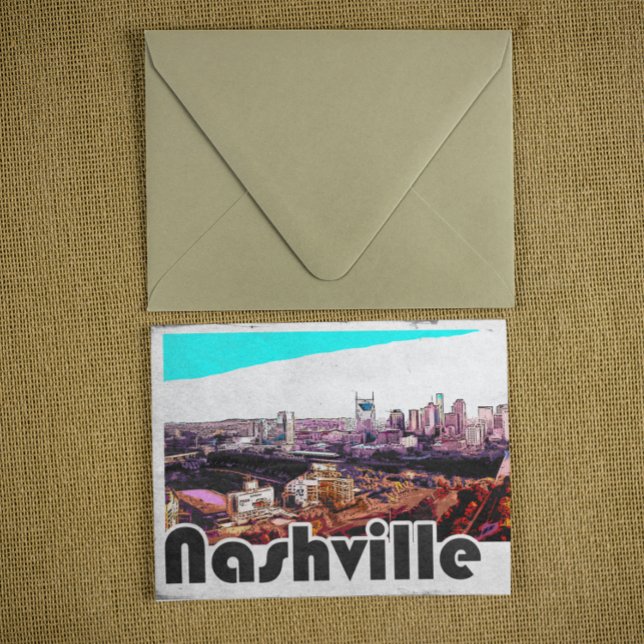 Postal Vista de la ciudad de Nashville Tennessee (nashville vintage travel postcard)
