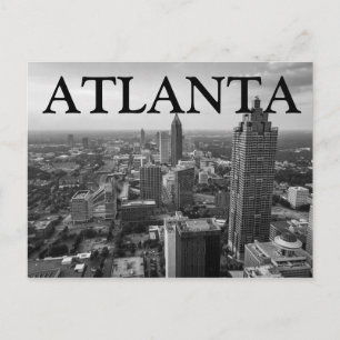 Postal Vista de la ciudad de noche   Atlanta, Georgia
