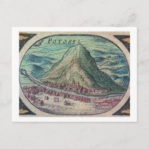 Postal Vista de la ciudad de Potosi, Bolivia, con su famo