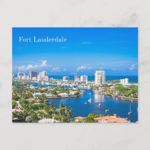 Postal Vista de la ciudad de verano de Fort Lauderdale, F
