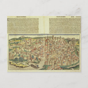 Postal Vista de la ciudad emparedada de Florencia, del