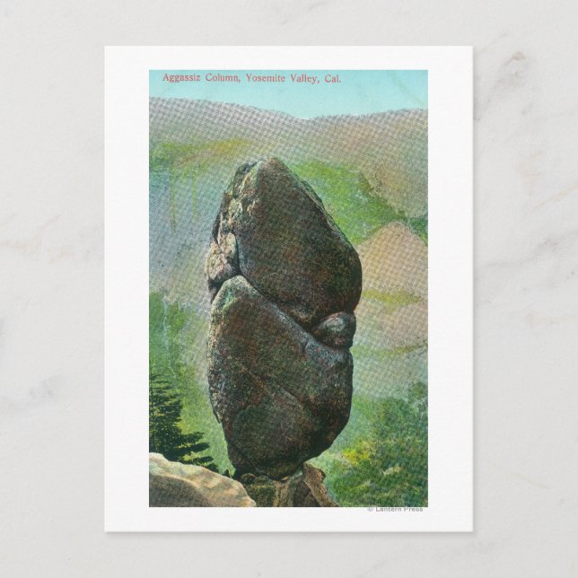 Postal Vista de la Columna de Aggassiz, Parque Yosemite N (Anverso)