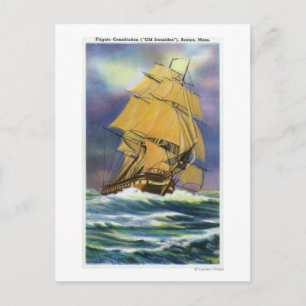 Postal Vista de la Constitución de Frigate, antiguas fron