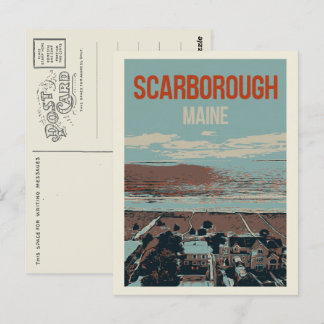 Postal Vista de la costa Scarborough Maine USA