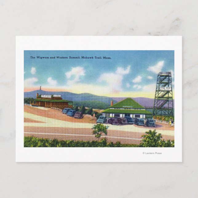 Postal Vista de la Cumbre de Wigwam y Occidente (Anverso)