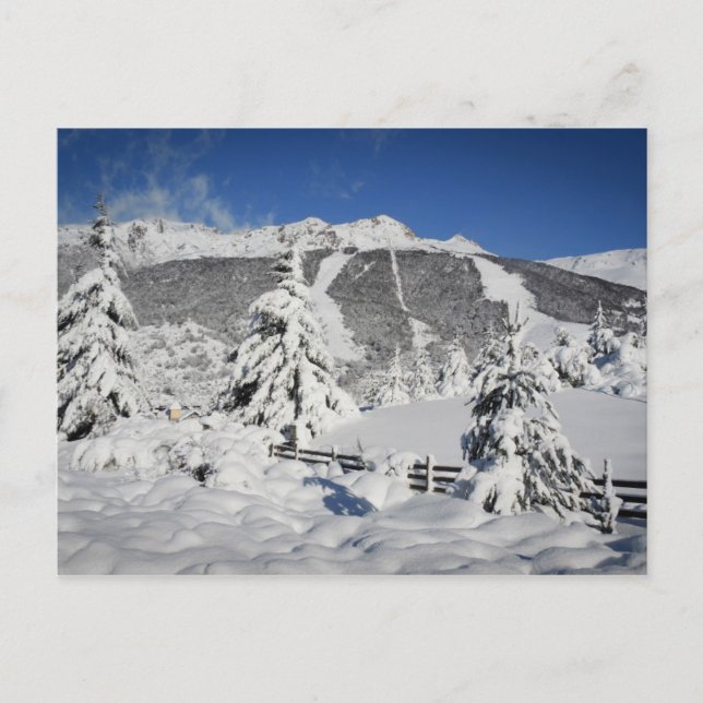 Postal Vista De La Estación De Esquí De Catedral En Baril (Anverso)