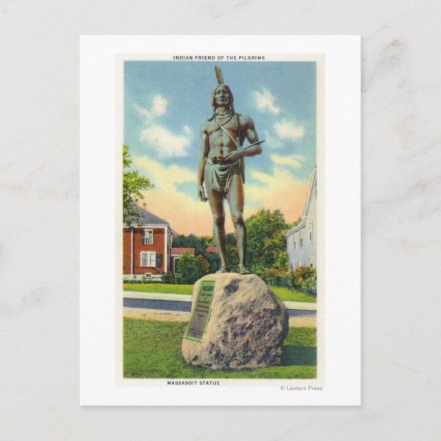 Postal Vista de la Estatua de Masacre # 2 (Anverso)