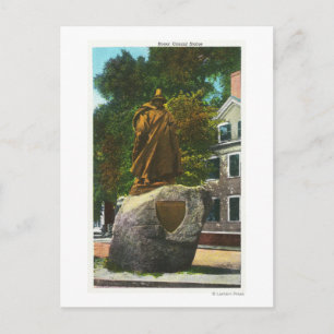 Postal Vista de la estatua de Roger Conant