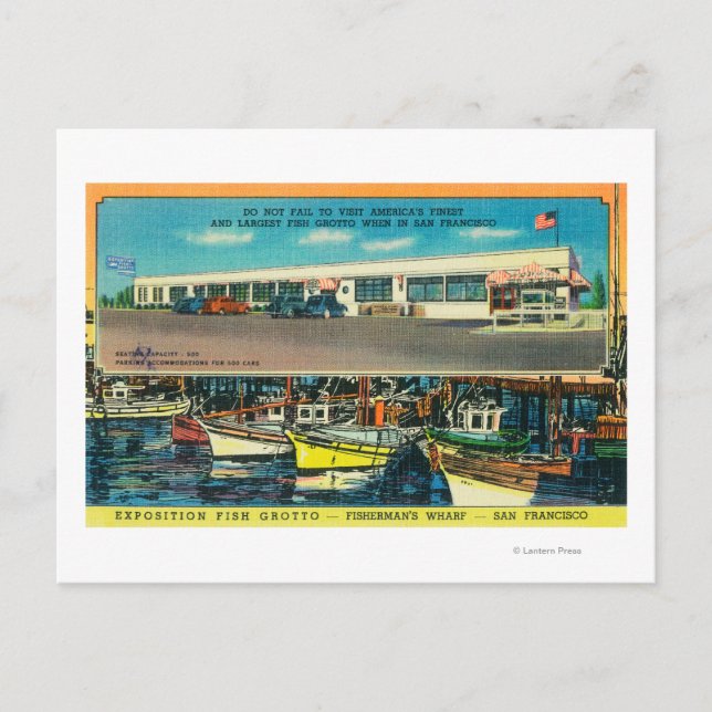 Postal Vista de la Exposición Pescado Grotto (Anverso)