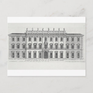 Postal Vista de la fachada del Palazzo Chigi, Roma, diseñ