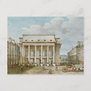 Postal Vista de la fachada del teatro italiano