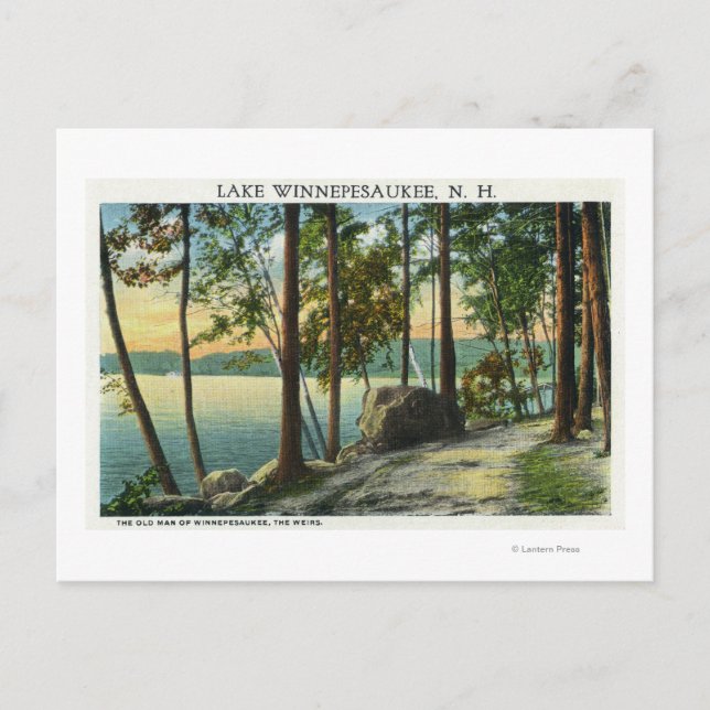 Postal Vista de la Formación Rock del Viejo Hombre (Anverso)