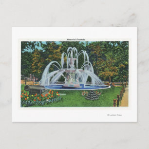 Postal Vista de la Fuente Conmemorativa, Vassar College