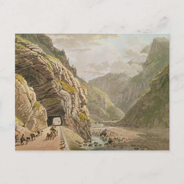 Postal Vista de la Galerie d'Algaby cerca de la frontera  (Anverso)