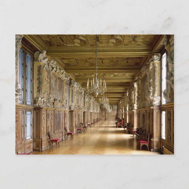 Postal Vista de la Galerie Francois I, 1528-40 (Anverso)