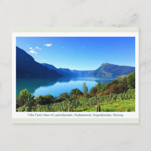 Postal Vista de la granja Talle de Lustrafjorden