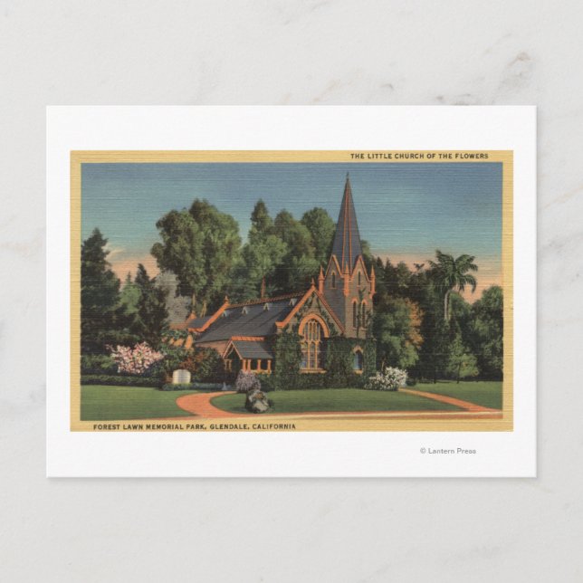 Postal Vista de la Iglesia de las Flores (Anverso)